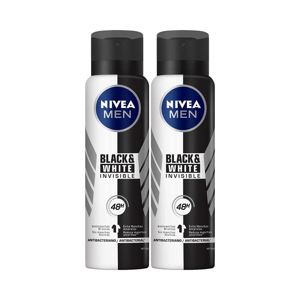 Kit Desodorante Nivea Aerosol Masculino Black & White Leve Mais Pague Menos