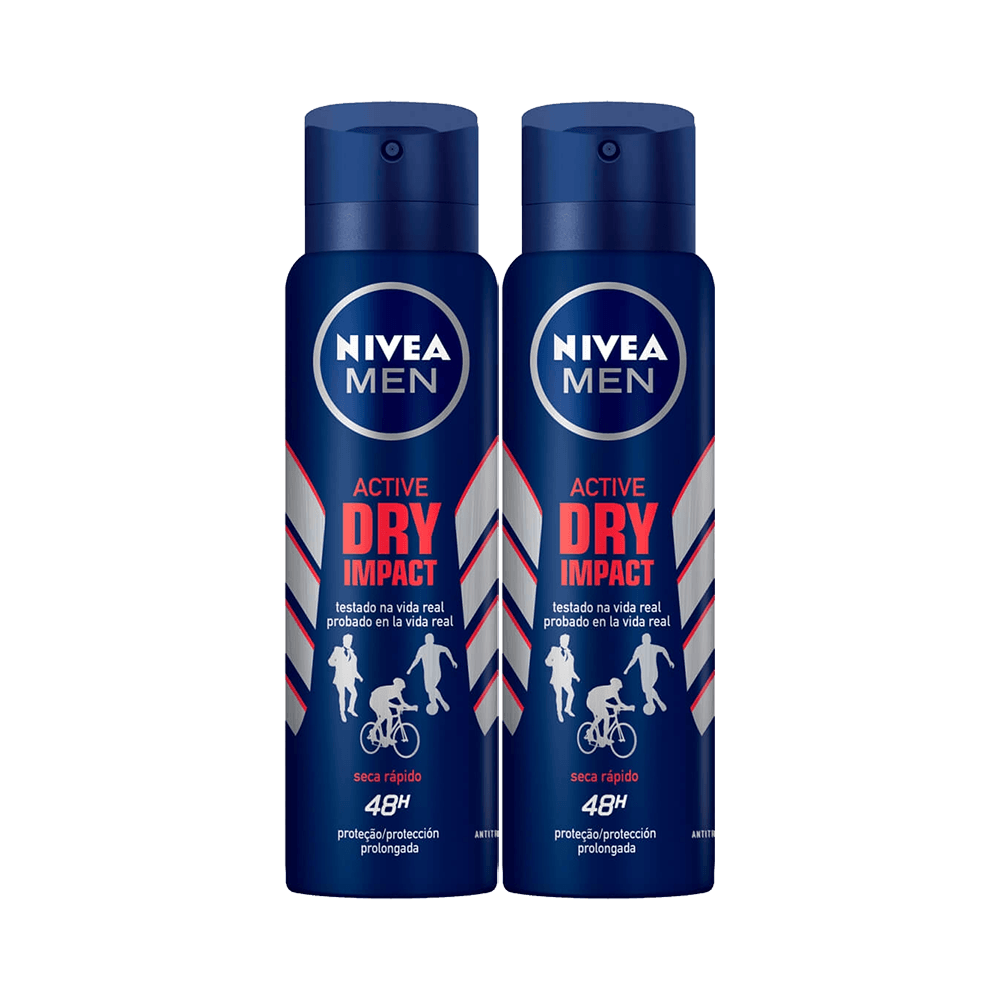 Kit Desodorante Nivea Aerosol Masculino Dry Impact Leve Mais Pague Menos