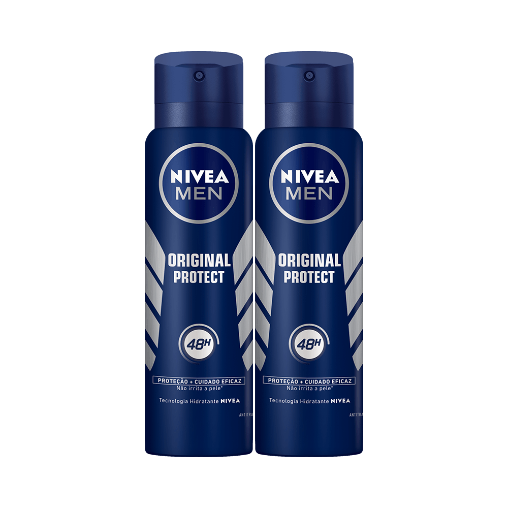 Kit Desodorante Nivea Aerosol Masculino Original Protect Leve Mais Pague Menos