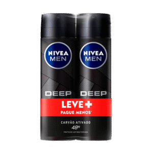 Kit Desodorante Nivea Men Aerosol Deep Original Carvão Ativado