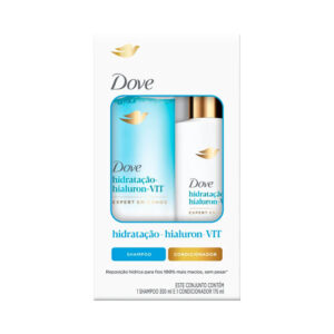 Kit Dove Shampoo 350ml + Condicionador 175ml Hidratação + Hialuron-VIT