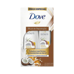 Kit Dove Shampoo 350ml + Condicionador 175ml Ritual de Reparação