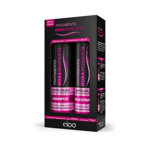 Kit Eico Efeito Salão Rosa Mosqueta Shampoo 800ml + Condicionador 750ml