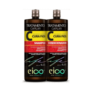 Kit Eico Life Cura Fios Tratamento Intensivo Shampoo 1000ml + Condicionador 1000ml