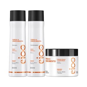 Kit Eico Shampoo + Condicionador + Máscara Força & Crescimento 300ml