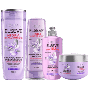 Kit Elseve Hidra Hialurônico Shampoo + Condicionador + Máscara + Creme de Pentear