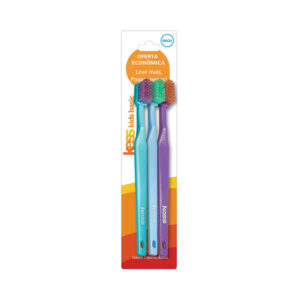 Kit Escovas Dentais Kess Kids Basic com 3 Unidades (2581)