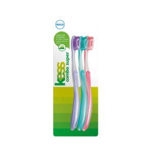 Kit Escovas Dentais Kess Super com 3 Unidades (2101)