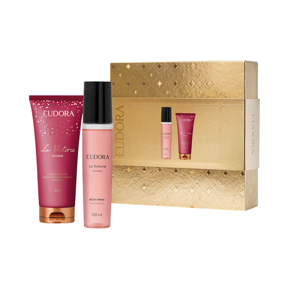Kit Eudora Body Spray + Creme Corporal La Victorie Intense
