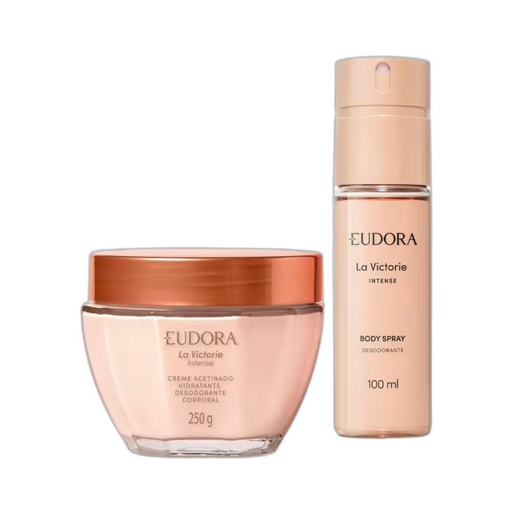 Kit Eudora Body Spray + Creme Hidratante La Victorie Intense