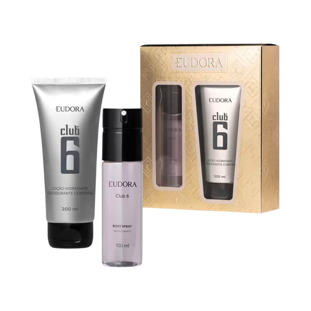 Kit Eudora Body Spray + Loção Corporal Club 6