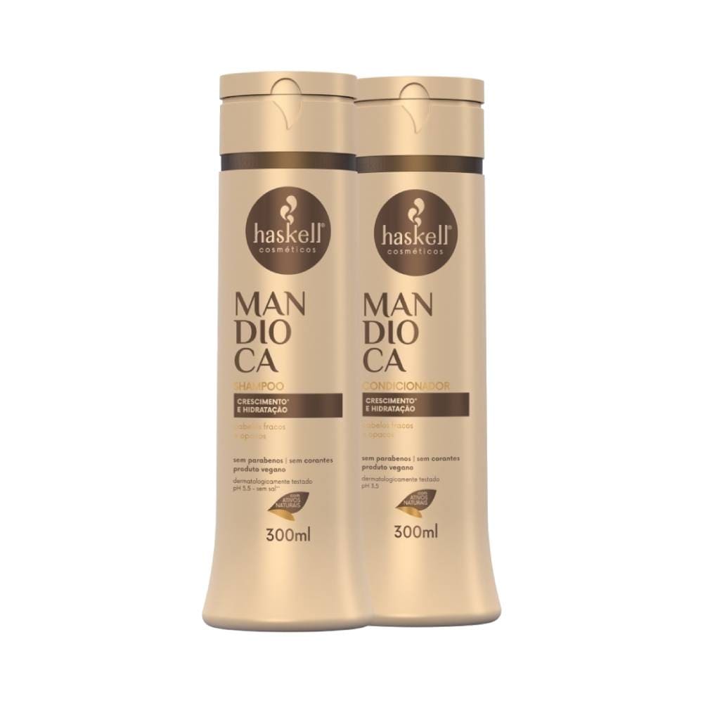Kit Haskell Shampoo + Condicionador Mandioca 300ml