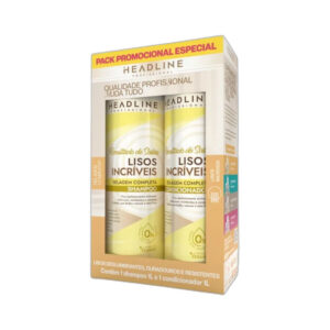 Kit Headline Shampoo 1L + Condicionador 1L Lisos Incríveis