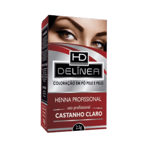 Kit Henna para Sobrancelha Delínea Castanho Claro