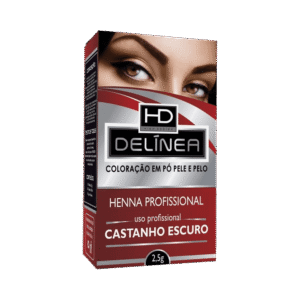 Kit Henna para Sobrancelha Delínea Castanho Escuro