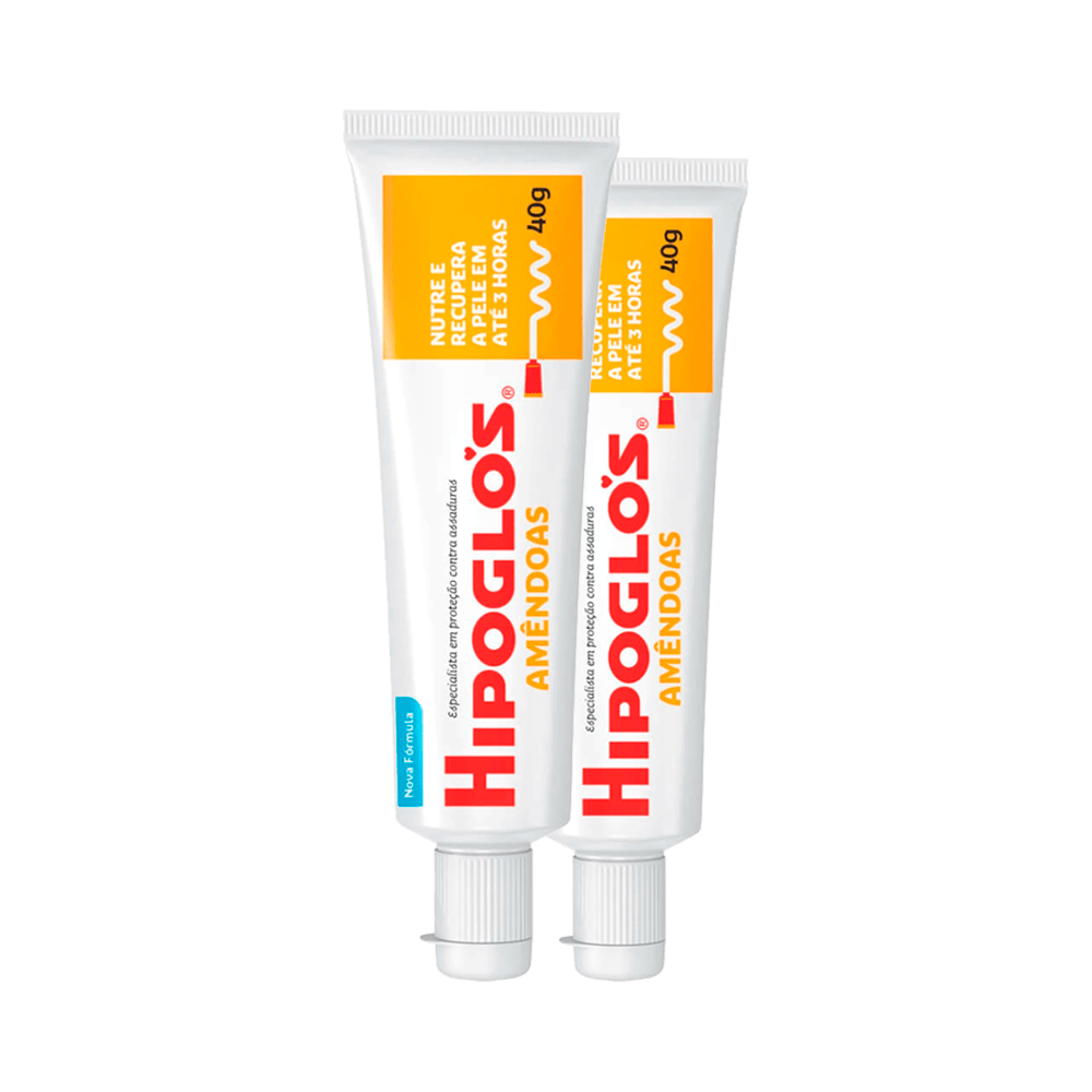 Kit Hipoglos Creme para Assaduras Amêndoas 40g 2 Unidades