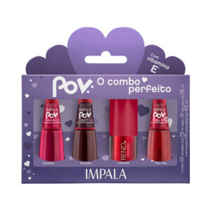 Kit Impala 3 Esmaltes + Gloss Antonela POV