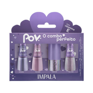 Kit Impala 3 Esmaltes + Gloss Luara POV