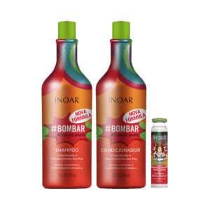 Kit Inoar Bombar Shampoo 1L + Condicionador 1L grátis Ampola 45ml