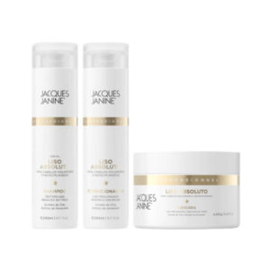 Kit Jacques Janine Liso Absoluto Shampoo 240ml + Condicionador 240ml + Máscara de tratamento 240g
