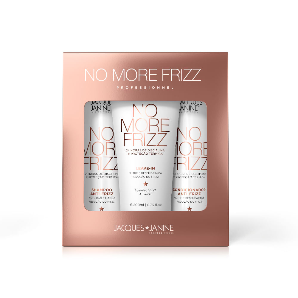 Kit Jacques Janine No More Frizz Shampoo + Condicionador + Leave-in