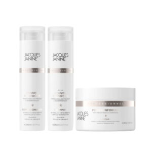 Kit Jacques Janine Power Inforcer Shampoo 240ml + Condicionador 240ml + Máscara de tratamento 240g