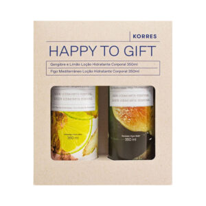 Kit Korres Duo Loção Hidratante Gengibre e Limão + Figo Mediterrâneo 700ml
