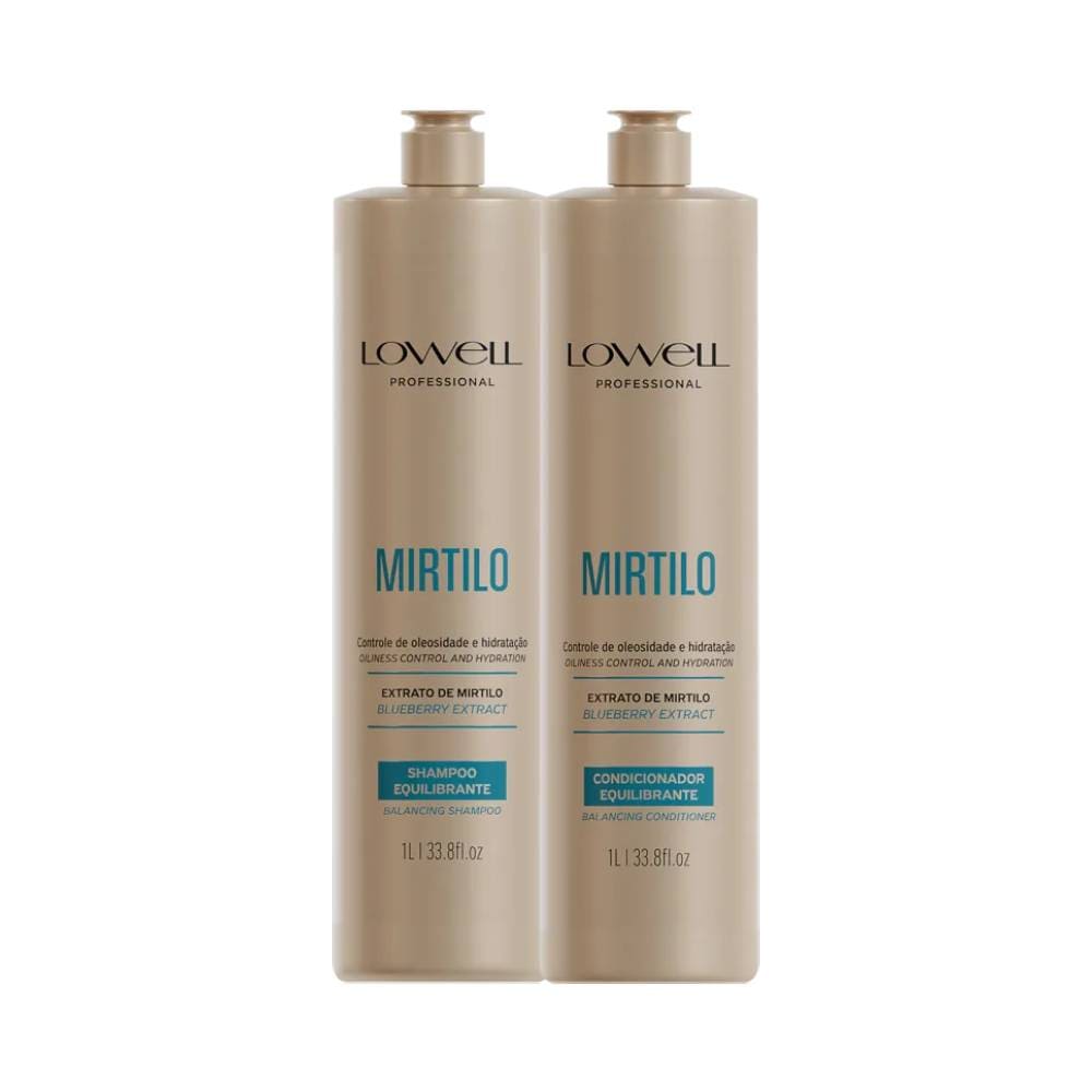 Kit Lowell Shampoo 1L + Condicionador 1L Mirtilo Equilibrante