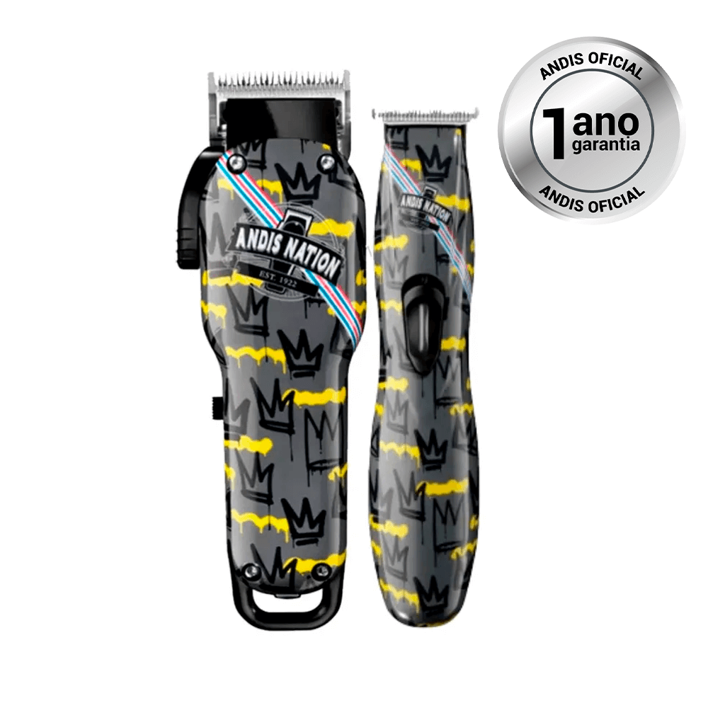 Kit Máquina de Corte Andis usPRO Nation + Máquina de Acabamento Slimline Pro Li