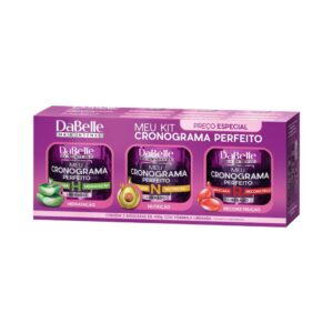 Kit Máscaras Capilar Dabelle Hair Intense Meu Cronograma Perfeito Hidratação, Nutrição e Reconstrução