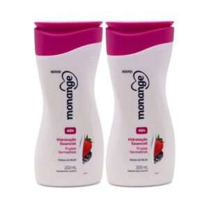 Kit Monange Hidratante Frutas Vermelhas Essencial com Ação Desodorante 200ml (2 Produtos)