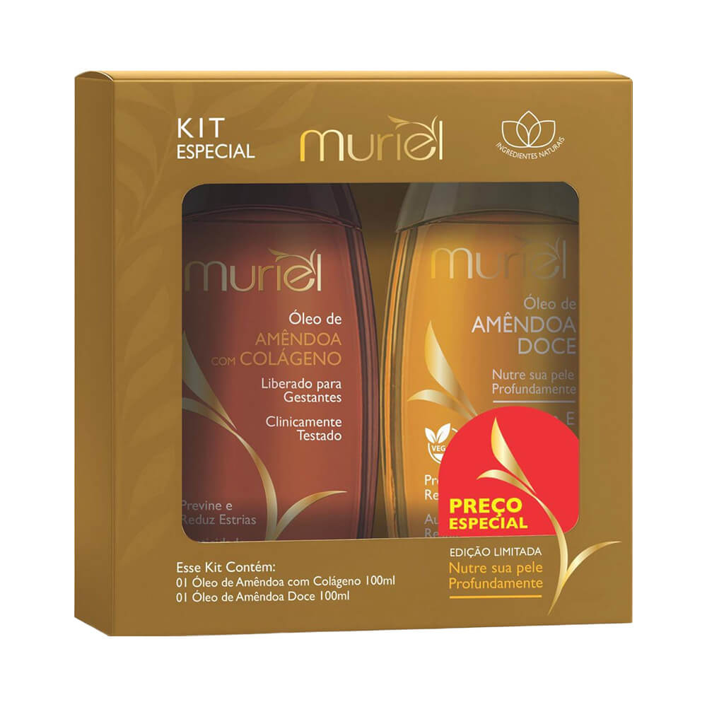 Kit Muriel Óleos Amêndoa com Colágeno + Amêndoa Doce