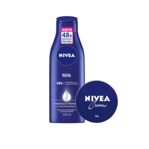 Kit Nivea Loção Corporal Hidratante Milk 200ml + Creme Hidratante Lata 56g