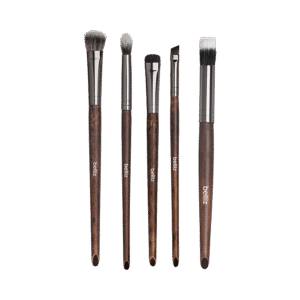 Kit Pincéis de Maquiagem Belliz para Olhos Wood com 5 Peças (2328)