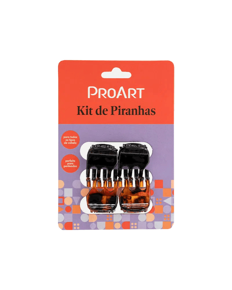 Kit ProArt Piranhas de Cabelo 4 uni Sortidos
