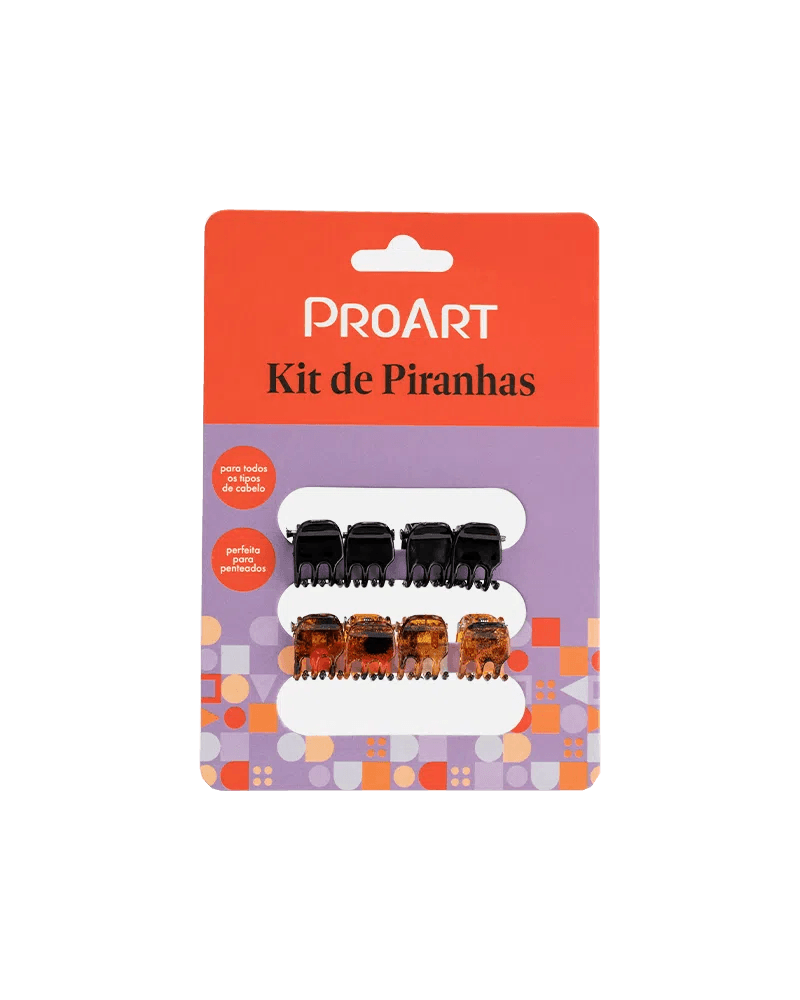 Kit ProArt Piranhas de Cabelo 8 uni Sortidos