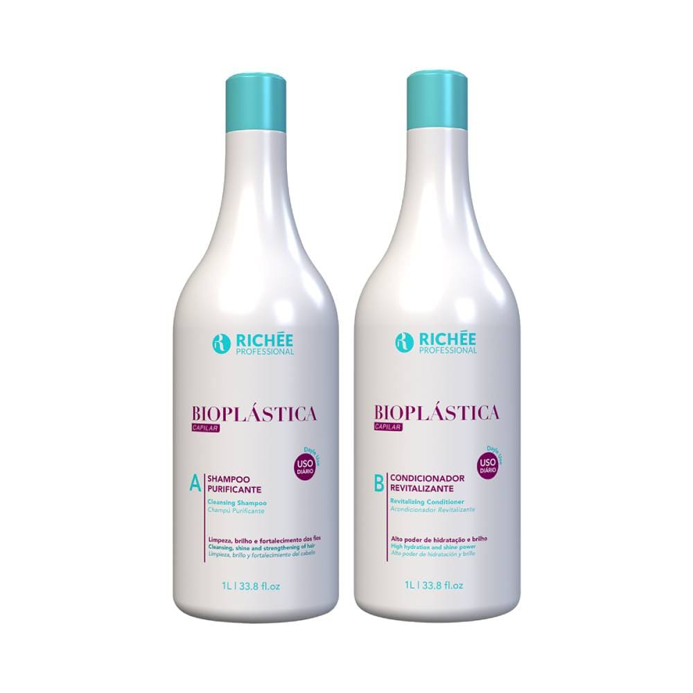 Kit Richée Bioplástica Shampoo + Condicionador 1000ml
