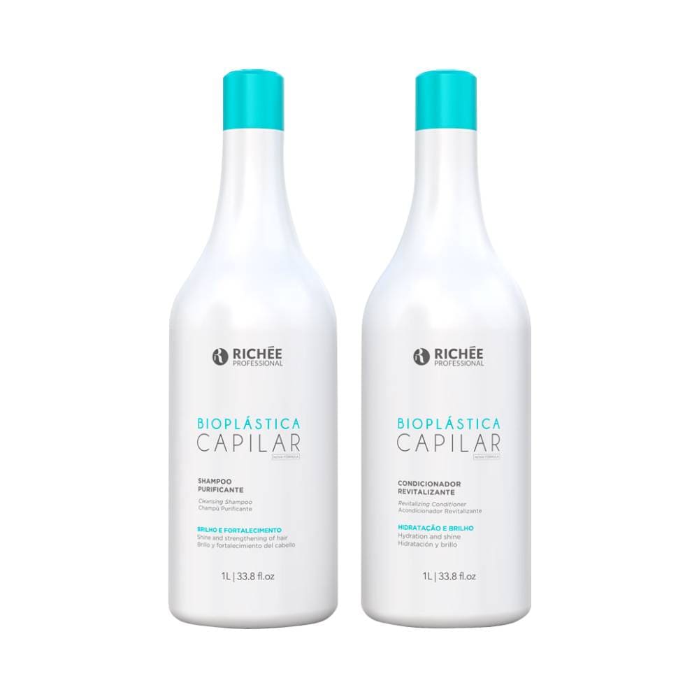 Kit Richée Shampoo+Condicionador Lavatorio Ab Bioplastica 1l