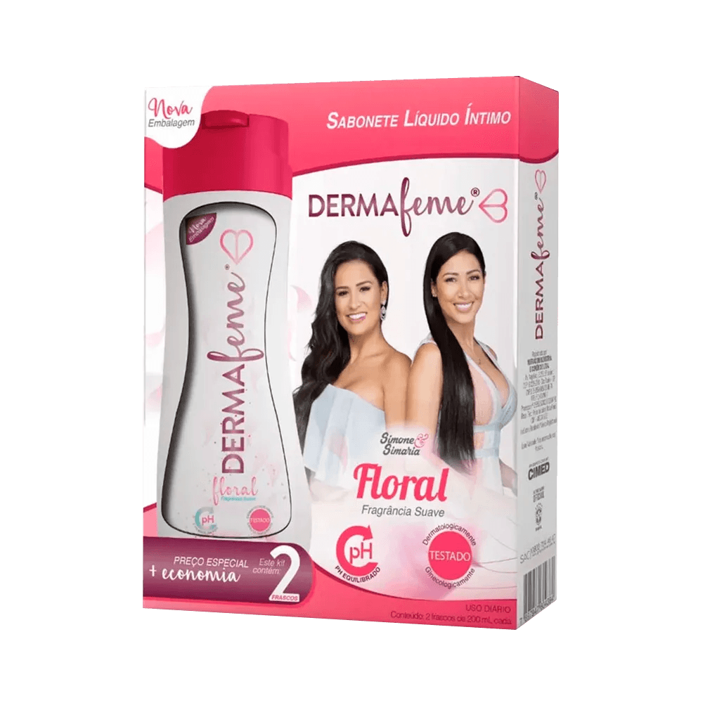 Kit Sabonete Íntimo Dermafeme 200ml com 2 unidades