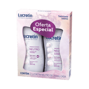 Kit Sabonete Líquido Íntimo Neutro Com 2 Unidades Lucretin 200ml