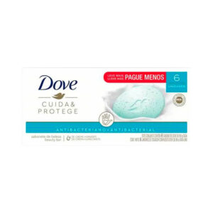 Kit Sabonete em Barra Dove Antibacteriano Cuida e Protege 6 Unidades