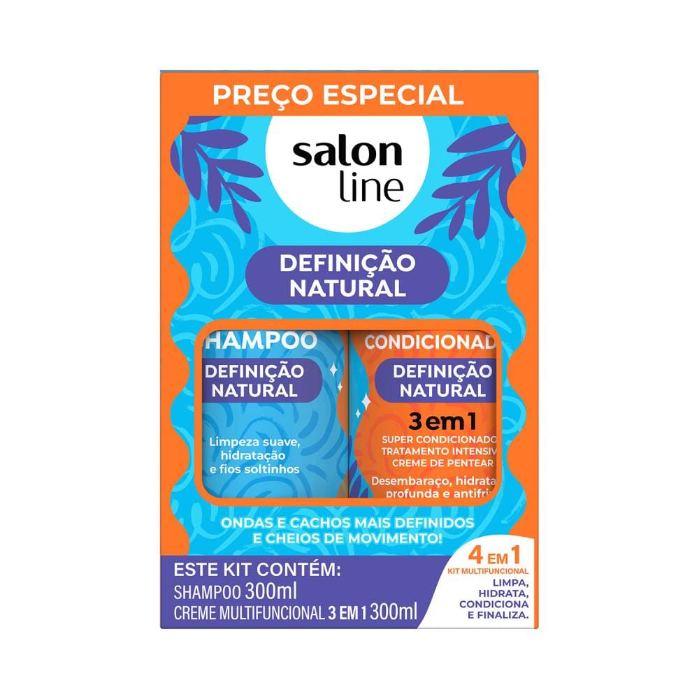 Kit Salon Line Multy Shampoo + Creme Multifuncional Definição Natural