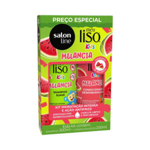 Kit Salon Line Shampoo + Condicionador Meu Liso Kids Melancia 500ml