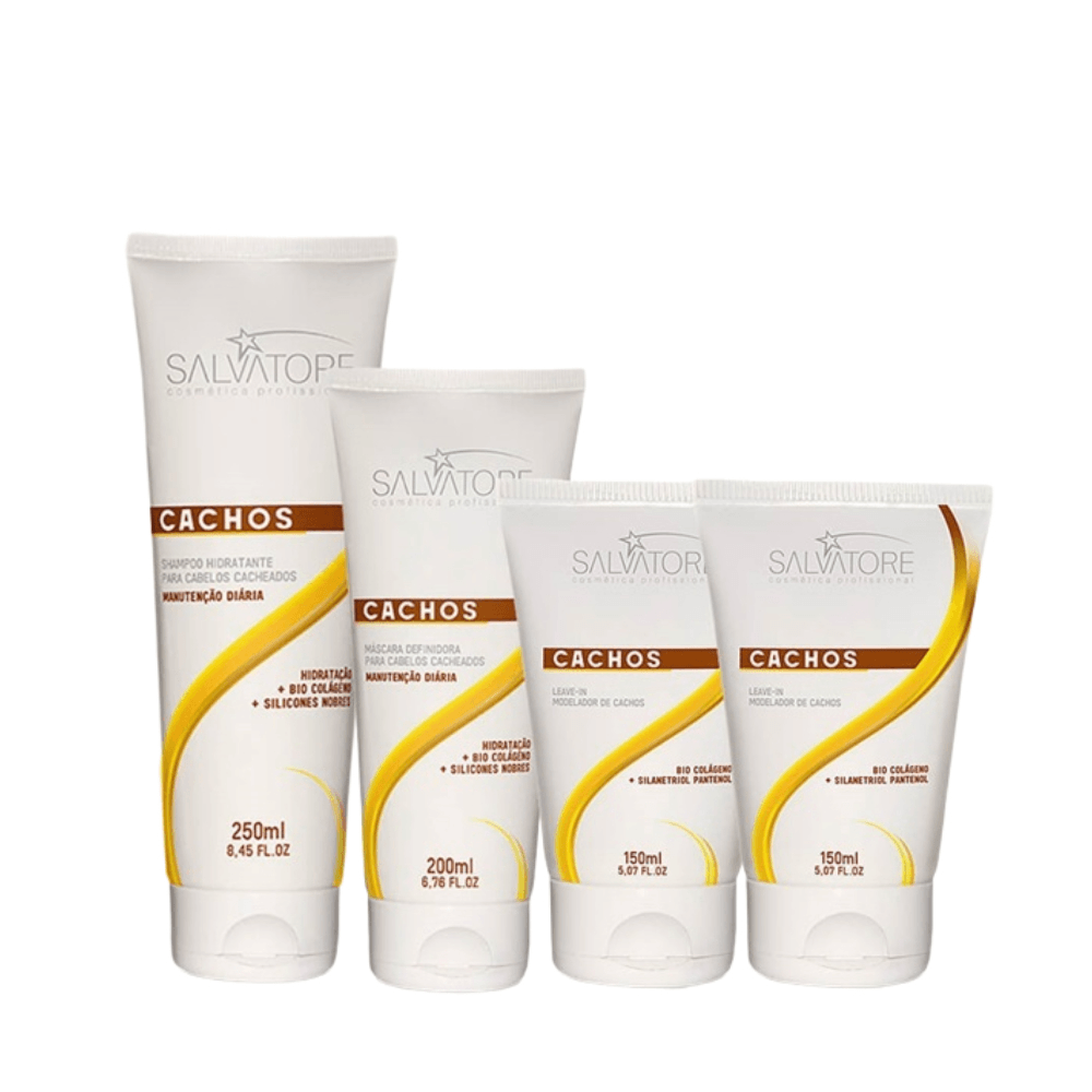 Kit Salvatore Shampoo + Máscara + Leave-in Cachos