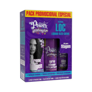 Kit Soul Power Técnica LOC Creme Para Fitagem + Óleo Capilar + Spray Fixador