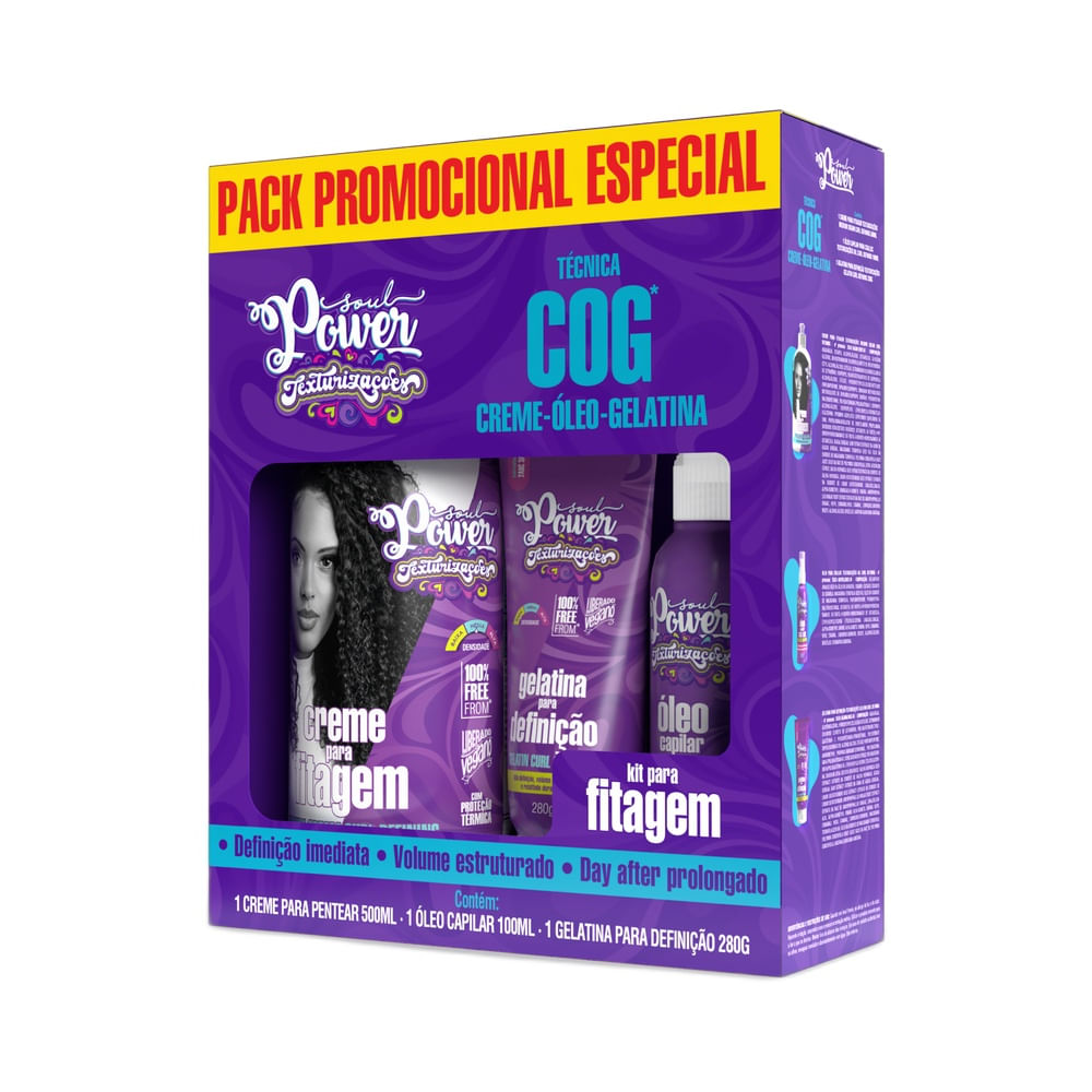 Kit Soul Power Texturizações Técnica COG Fitagem