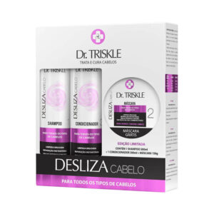 Kit Triskle Shampoo + Condicionador + Máscara Desliza Cabelo 750g
