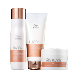 Kit Wella Shampoo 250ml + Condicionador 200ml + Máscara Fusion 150g