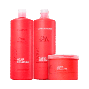 Kit Wella Professionals Invigo Brilliance Shampoo + Condicionador 1L + Máscara 500ml