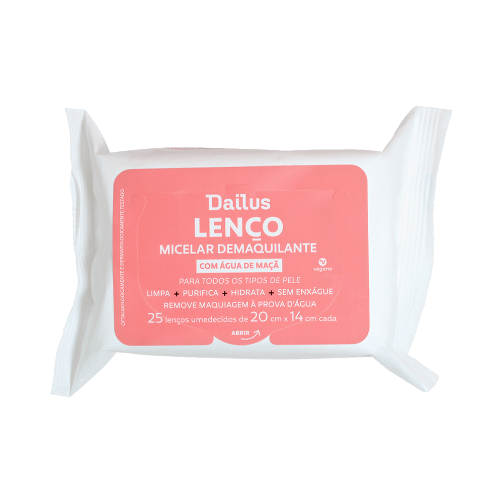 Lenço Micelar Dailus Demaquilante 25 Unidades